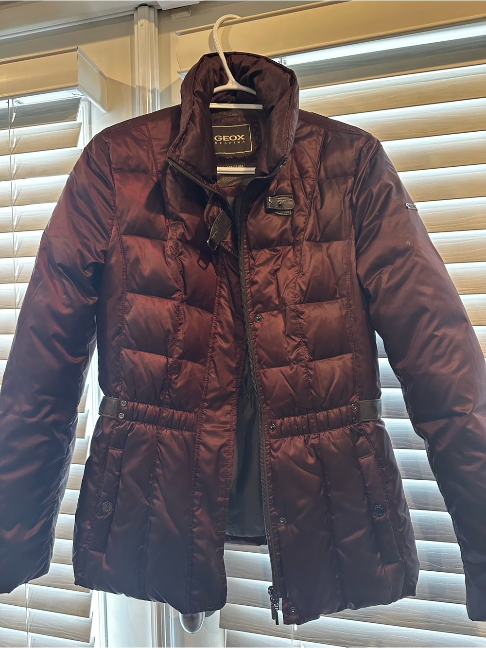Geox Women's Deep Burgundy Quilted Puffer Jacket